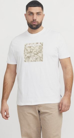 Jack & Jones Tarmac Camo Crew Neck T-Shirt Bright White - Camisetas - Camisetas - 2XL-14XL