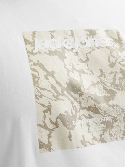 Jack & Jones Tarmac Camo Crew Neck T-Shirt Bright White - Camisetas - Camisetas - 2XL-14XL