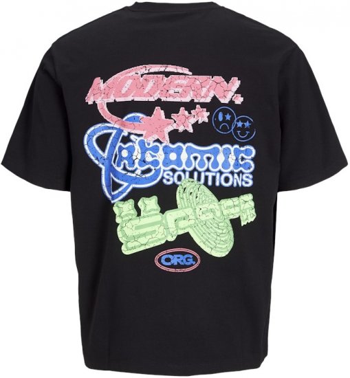 Jack & Jones Compact Crew Neck T-Shirt Black - Camisetas - Camisetas - 2XL-14XL