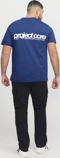Jack & Jones Union Front & Back Print Crew Neck T-Shirt Beaucoup Blue - Camisetas - Camisetas - 2XL-14XL
