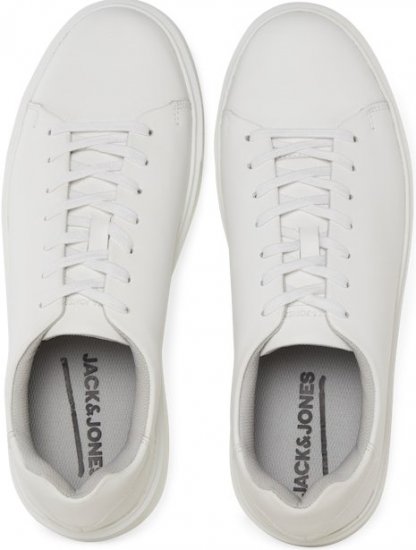 Jack & Jones Stockholm Leather Sneakers Bright White/Leather - Calzado de hombre 40-52 - Zapatillas de hombre tallas 40-52
