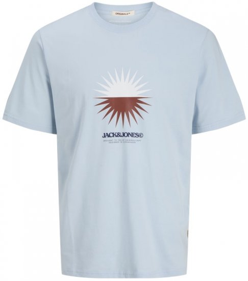 Jack & Jones Vira Branding Crew Neck T-Shirt Skyway - Camisetas - Camisetas - 2XL-14XL