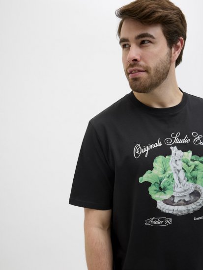 Jack & Jones Hydra Crew Neck T-Shirt Black - Camisetas - Camisetas - 2XL-14XL