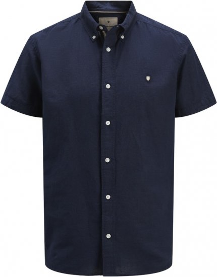 Jack & Jones Summer Shield Short Sleeve Shirt Maritime Blue - Camisas - Camisas 2XL-10XL