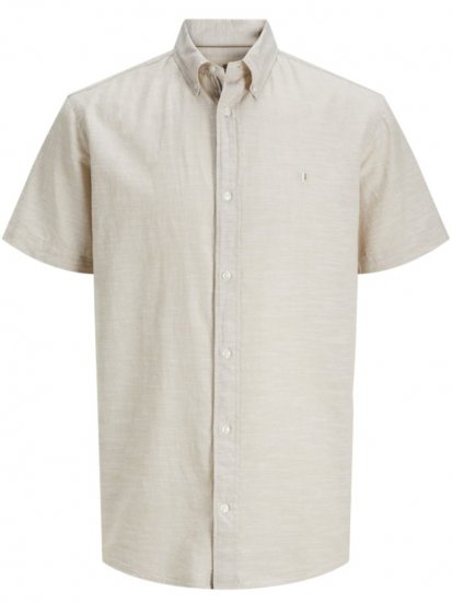 Jack & Jones Summer Shield Short Sleeve Shirt White Pepper - Camisas - Camisas 2XL-10XL