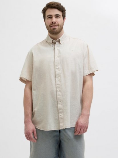 Jack & Jones Summer Shield Short Sleeve Shirt White Pepper - Camisas - Camisas 2XL-10XL
