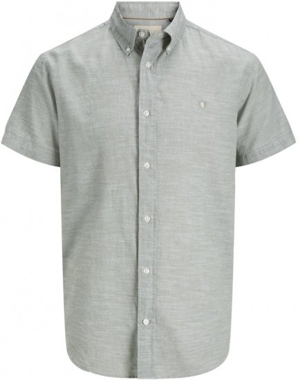 Jack & Jones Summer Shield Short Sleeve Shirt Hedge Green - Camisas - Camisas 2XL-10XL