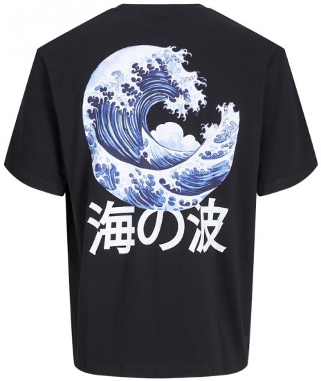Jack & Jones Fuji Crew Neck T-Shirt Black - Camisetas - Camisetas - 2XL-14XL