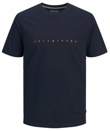 Jack & Jones JJFONT T-Shirt Navy - Camisetas - Camisetas - 2XL-14XL