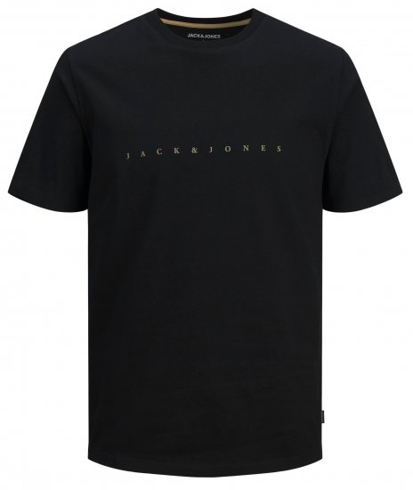 Jack & Jones JJFONT T-Shirt Black - Camisetas - Camisetas - 2XL-14XL