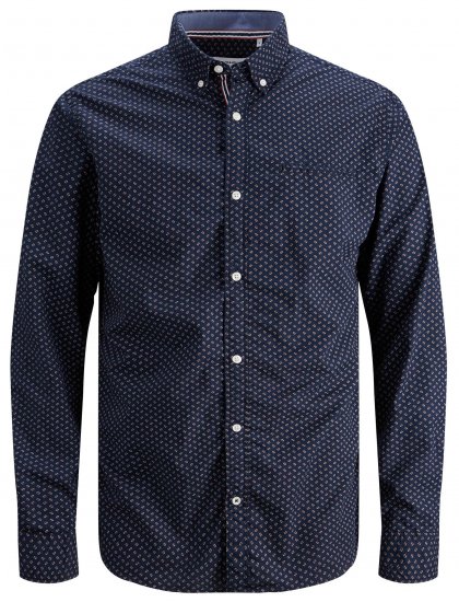 Jack & Jones JJDEAN LS Shirt Navy - Camisas - Camisas 2XL-10XL