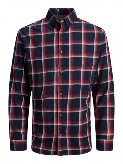Jack & Jones JJPLAIN LOGAN Shirt Red - Camisas - Camisas 2XL-10XL