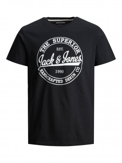 Jack & Jones JJBRAT T-Shirt Black - Camisetas - Camisetas - 2XL-14XL