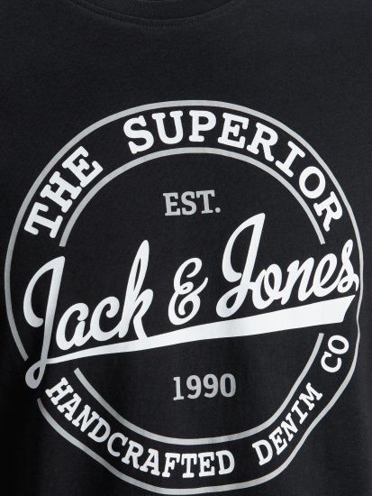 Jack & Jones JJBRAT T-Shirt Black - Camisetas - Camisetas - 2XL-14XL