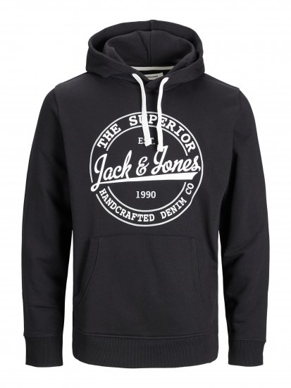 Jack & Jones JJBRAT SWEAT Hoodie Black - Sudaderas - Sudaderas 2XL-12XL
