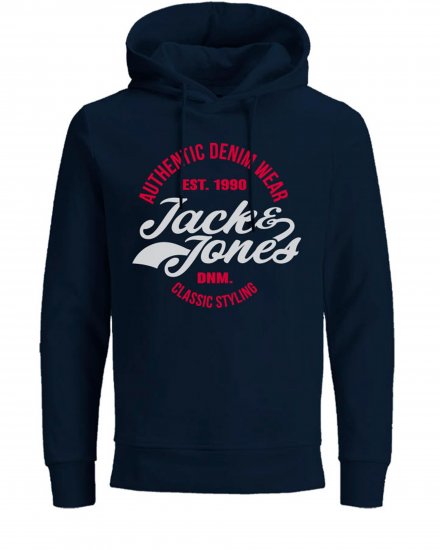 Jack & Jones JJBRAT SWEAT Hoodie Navy - Sudaderas - Sudaderas 2XL-12XL