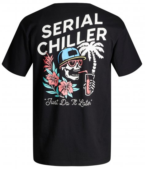 Jack & Jones JJCHILLER With Back Print Black - Camisetas - Camisetas - 2XL-14XL