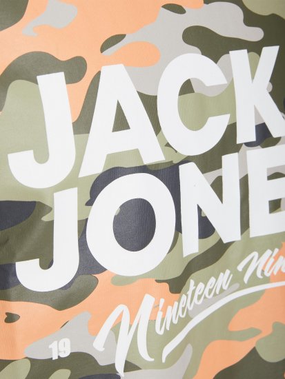 Jack & Jones JJPETE SHAPE Camo Print T-Shirt Navy - Camisetas - Camisetas - 2XL-14XL