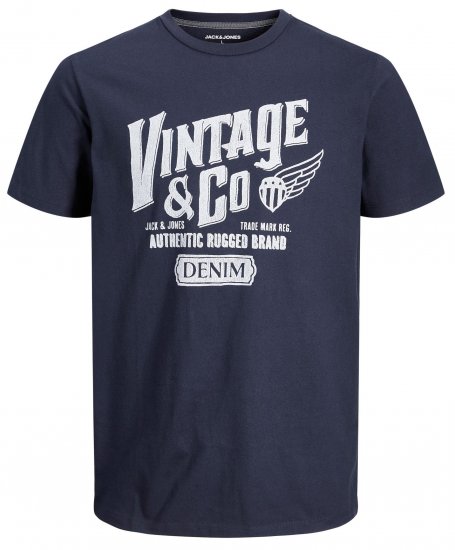 Jack & Jones JJAARON T-Shirt Navy - Camisetas - Camisetas - 2XL-14XL