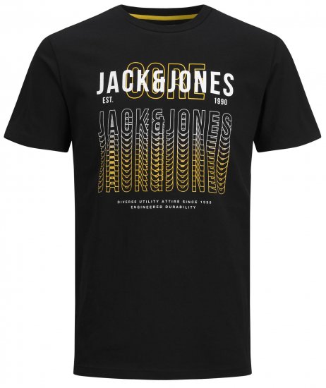 Jack & Jones JJCYBER T-Shirt Black - Camisetas - Camisetas - 2XL-14XL