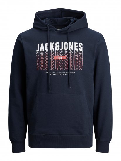 Jack & Jones JJCYBER SWEAT Hoodie Navy - Sudaderas - Sudaderas 2XL-12XL