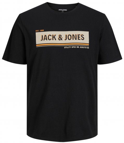 Jack & Jones JCOADAM T-Shirt Black - Camisetas - Camisetas - 2XL-14XL