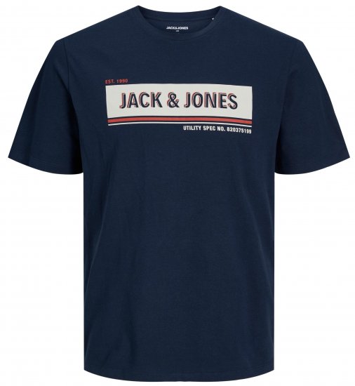 Jack & Jones JCOADAM T-Shirt Navy - Camisetas - Camisetas - 2XL-14XL