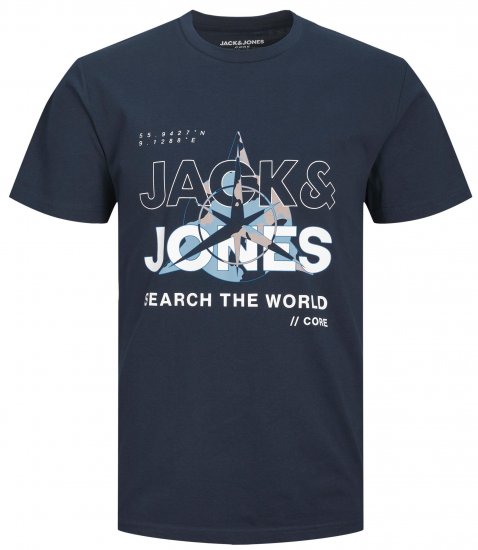 Jack & Jones JCOHUNT T-Shirt Navy Blazer - Camisetas - Camisetas - 2XL-14XL
