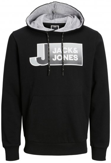 Jack & Jones JCOLOGAN Hoodie Black - Sudaderas - Sudaderas 2XL-12XL