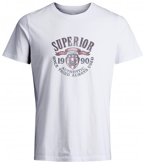 Jack & Jones JPRBLU Vintage T-shirt White - Camisetas - Camisetas - 2XL-14XL