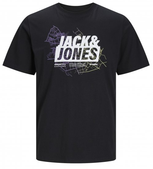 Jack & Jones JCOMAP LOGO T-Shirt Black - Camisetas - Camisetas - 2XL-14XL