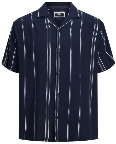 Jack & Jones JCOJEFF AOP Resort Shirt Navy Blazer - Camisas - Camisas 2XL-10XL
