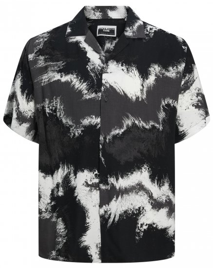 Jack & Jones JCOJEFF AOP Resort Shirt Asphalt - Camisas - Camisas 2XL-10XL