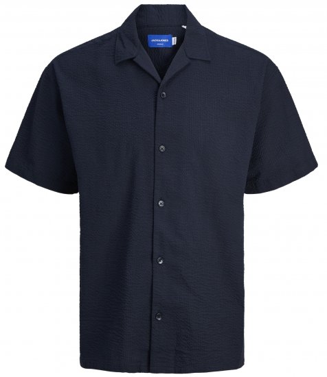 Jack & Jones JOREASTER PALMA SEERSUCKER Shirt Sky Captain - Camisas - Camisas 2XL-10XL