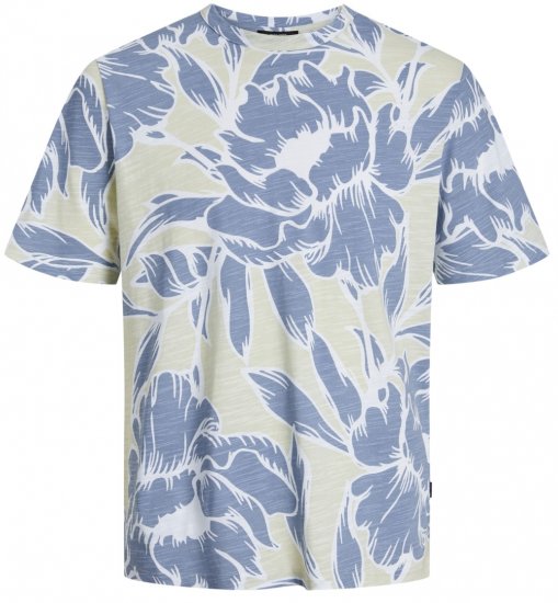 Jack & Jones JPRBLAPALMA AOP T-Shirt Green Tint - Camisetas - Camisetas - 2XL-14XL