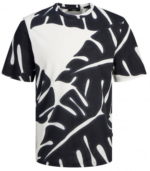 Jack & Jones JPRBLAPALMA AOP T-Shirt Snow White - Camisetas - Camisetas - 2XL-14XL