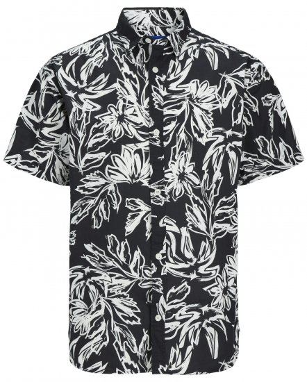 Jack & Jones JORLAFAYETTE AOP Short Sleeve Shirt Black - Camisas - Camisas 2XL-10XL