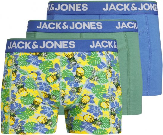 Jack & Jones JACPINEAPPLE SKULL TRUNKS 3 PACK Palace Blue - Bóxeres - Bóxeres 2XL-12XL