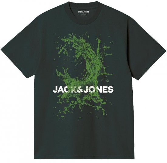 Jack & Jones JCOOCEAN SPLASH T-Shirt Black - Camisetas - Camisetas - 2XL-14XL