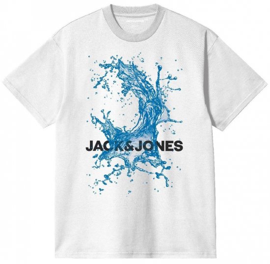 Jack & Jones JCOOCEAN SPLASH T-Shirt White - Camisetas - Camisetas - 2XL-14XL