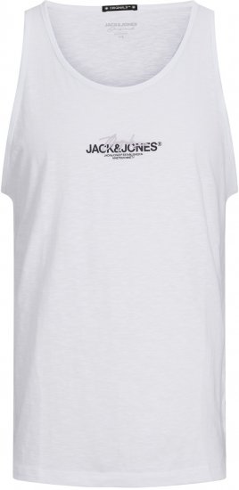 Jack & Jones JORARUBA BRANDING TANK TOP Bright White - Camisetas - Camisetas - 2XL-14XL