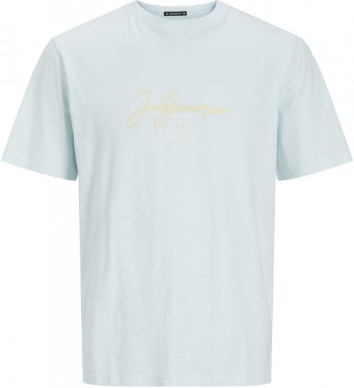 Jack & Jones JORARUBA BRANDING TEE SS CREW NECK Skylight - Camisetas - Camisetas - 2XL-14XL