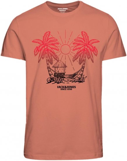 Jack & Jones JORARUBA TEE SS CREW NECK Canyon Sunset - Camisetas - Camisetas - 2XL-14XL