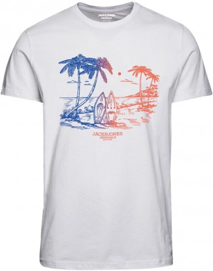 Jack & Jones JORARUBA TEE SS CREW NECK - Bright White - Camisetas - Camisetas - 2XL-14XL