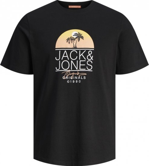 Jack & Jones JORCASEY T-Shirt Crew Neck Black - Camisetas - Camisetas - 2XL-14XL