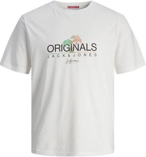 Jack & Jones JORCASEY T-Shirt Crew Neck Bright White - Camisetas - Camisetas - 2XL-14XL