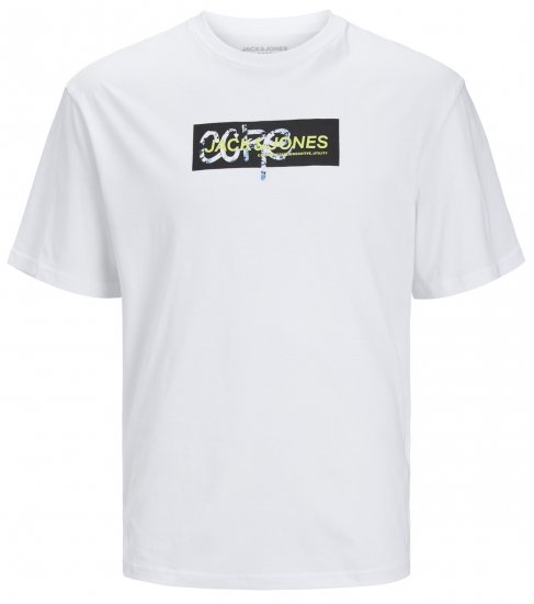 Jack & Jones JCOSUMMER PRINT T-Shirt White - Camisetas - Camisetas - 2XL-14XL