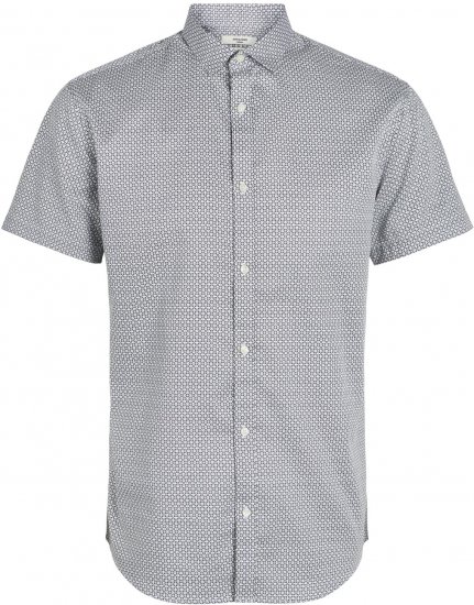 Jack & Jones JPRBLACARDIFF PRINT SHIRT S/S White - Camisas - Camisas 2XL-10XL