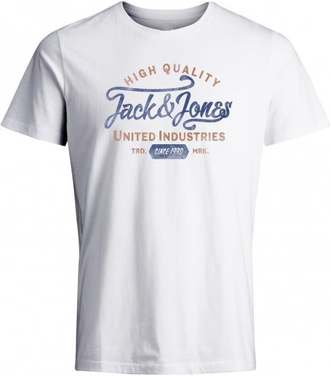  Jack & Jones JPRBLULOUIE SS TEE CREW NECK Cloud Dancer - Camisetas - Camisetas - 2XL-14XL