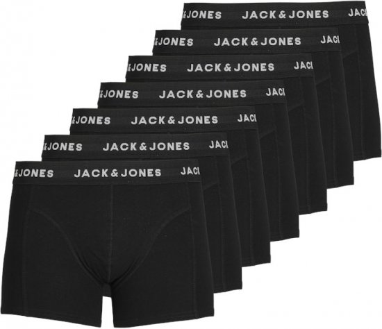 Jack & Jones HUEY Trunks 7-Pack Black - Ropa interior - Ropa interior 2XL-8XL